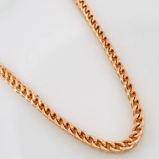 Cadena Franco Especial 17.35gr / 63cm / 3.3mm Oro Rosa +3 18K $