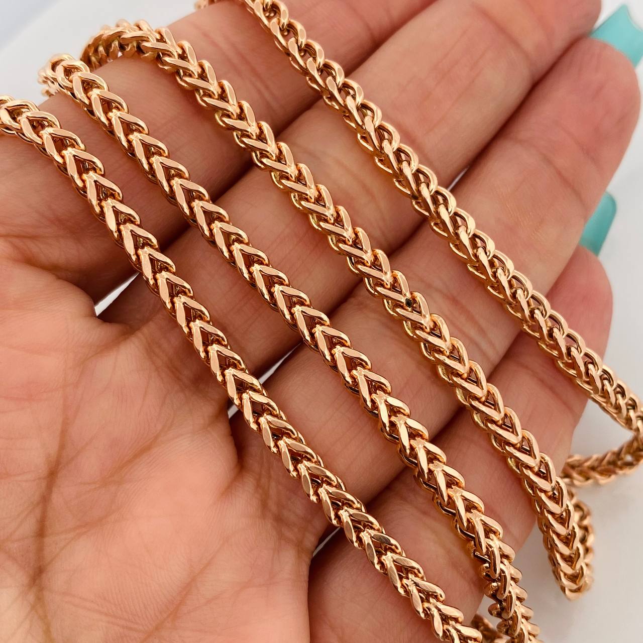 Cadena Franco Especial 17.35gr / 63cm / 3.3mm Oro Rosa +3 18K $