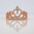Anillo Corona Corazones 2.6gr / T5 3/4 / Oro Rosa 18K %