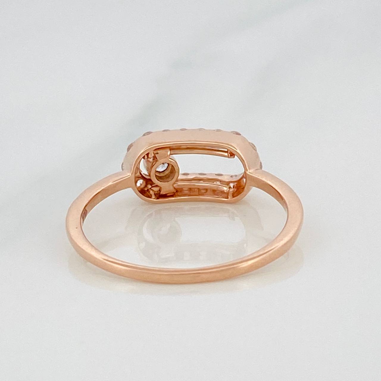 Anillo Msk 2.2gr / T6 / Oro Rosa 18K &