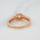 Anillo Halo Cuadrado 2.4gr / T6 1/2 / Oro Rosa 18K %