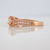 Anillo Halo Cuadrado 2.4gr / T6 1/2 / Oro Rosa 18K %