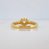 Anillo Halo Cuadrado 2.45gr / T6 1/2 / Oro Amarillo 18K %