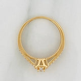 Anillo Halo Cuadrado 2.45gr / T6 1/2 / Oro Amarillo 18K %