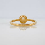 Anillo Solitario Halo Cuadrado 2.05gr / T6 / Oro Amarillo 18K %