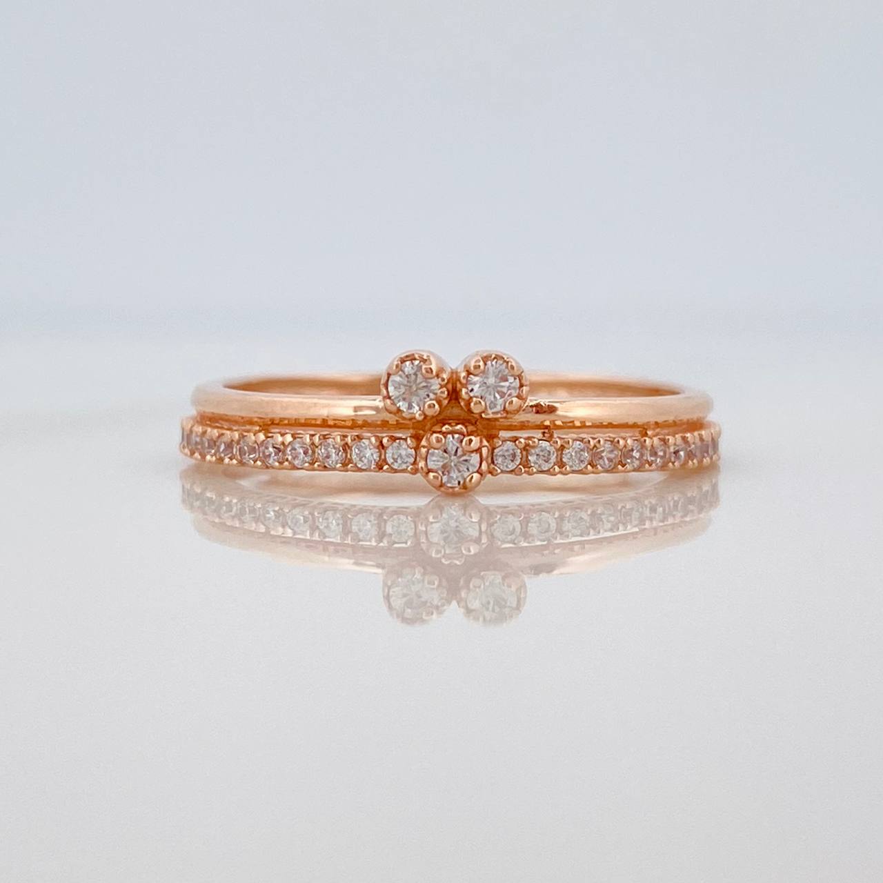 Anillo Trinidad 1.7gr / T6 / Oro Rosa 18K %