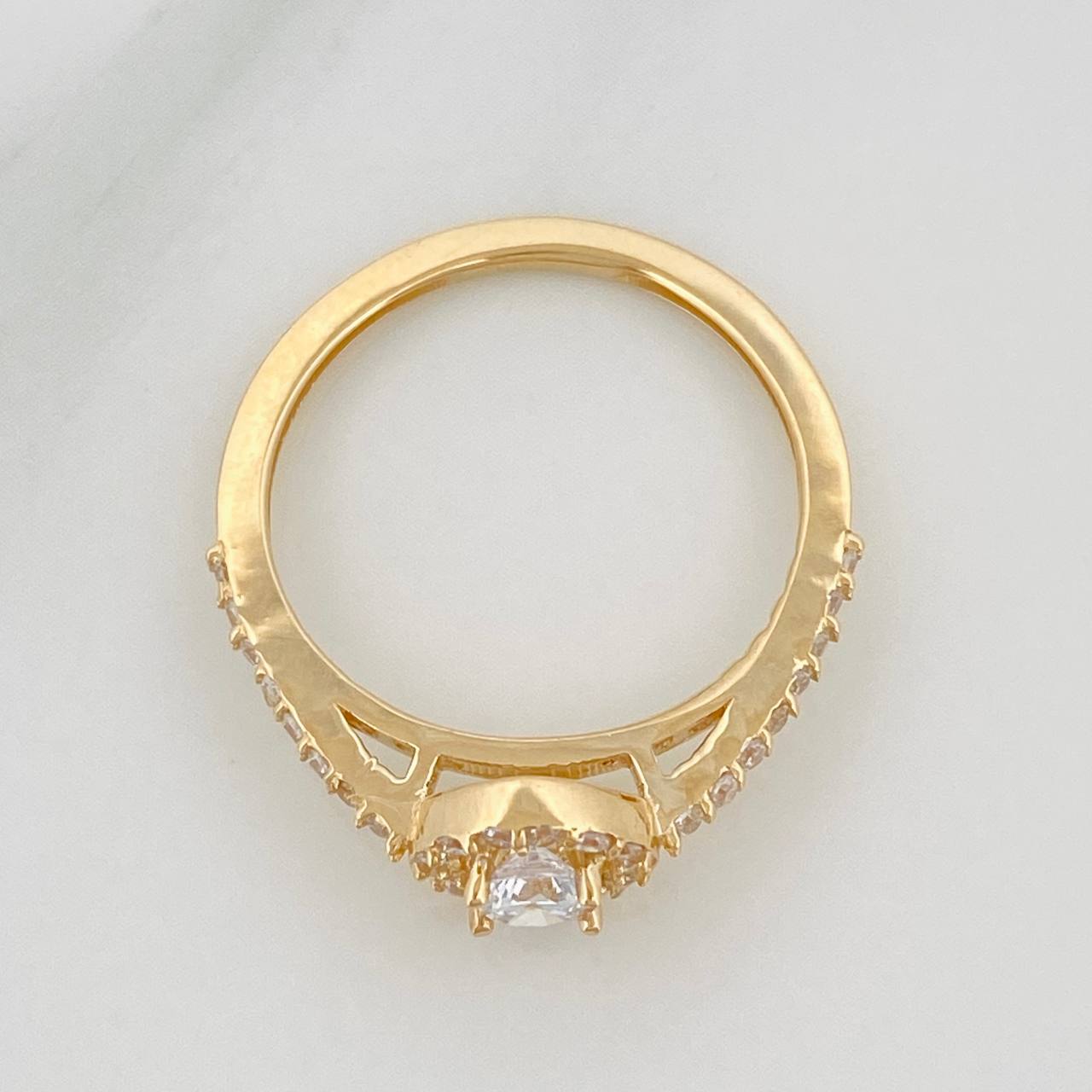 Anillo Churumbela Halo 2.3gr / T7 / Oro Amarillo 18K &