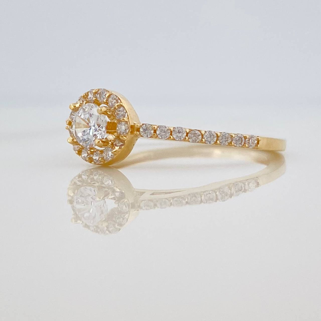 Anillo Churumbela Halo 2.25gr / T7 1/2 / Oro Amarillo 18K &