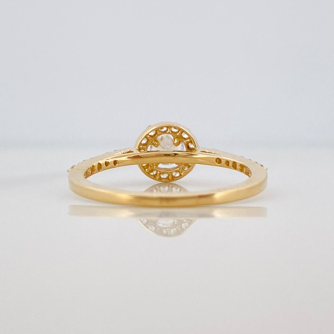 Anillo Churumbela Halo 2.25gr / T7 1/2 / Oro Amarillo 18K &