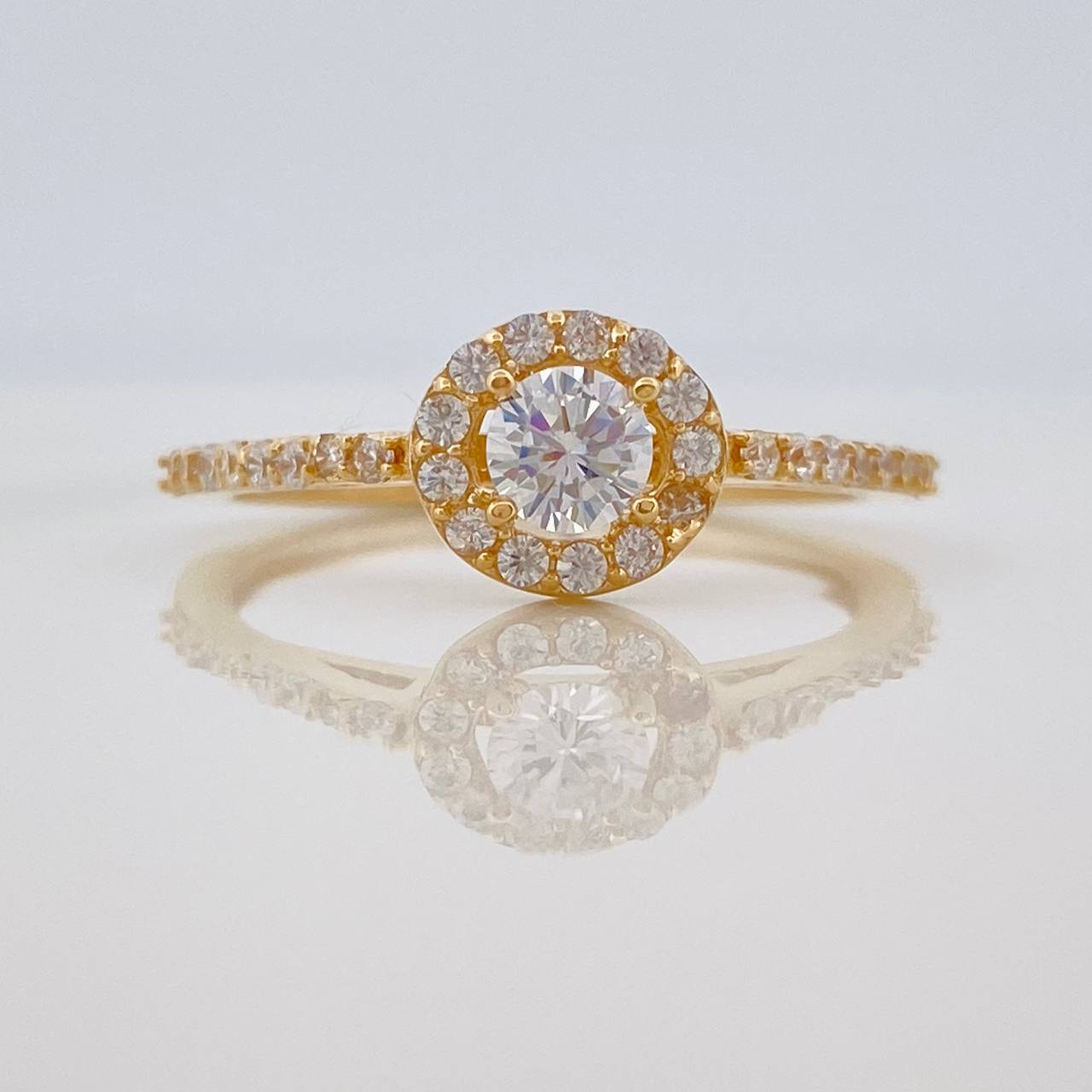Anillo Churumbela Halo 2.3gr / T7 / Oro Amarillo 18K &