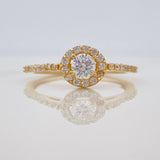 Anillo Churumbela Halo 2.25gr / T7 1/2 / Oro Amarillo 18K &