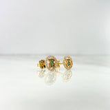 Topos Circulo Oso TS 1.65gr / Broche Mariposa Circones Blancos Verdes Oro Amarillo *