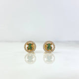 Topos Circulo Oso TS 1.65gr / Broche Mariposa Circones Blancos Verdes Oro Amarillo *