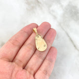 Dije Virgen del Carmen 5.2gr / 3.2cm / Circones Blancos Azules Oro Amarillo