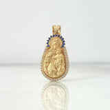 Dije Virgen del Carmen 5.2gr / 3.2cm / Circones Blancos Azules Oro Amarillo