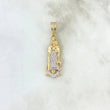 Dije Virgen de Guadalupe 5.55gr / 4.2cm / Circones Blancos Dos Oros Amarillo Blanco