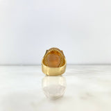 Anillo Virgen de Guadalupe 15.9gr / T8 1/2 / Circones Blancos-Verdes-Fucsias Tres Oros
