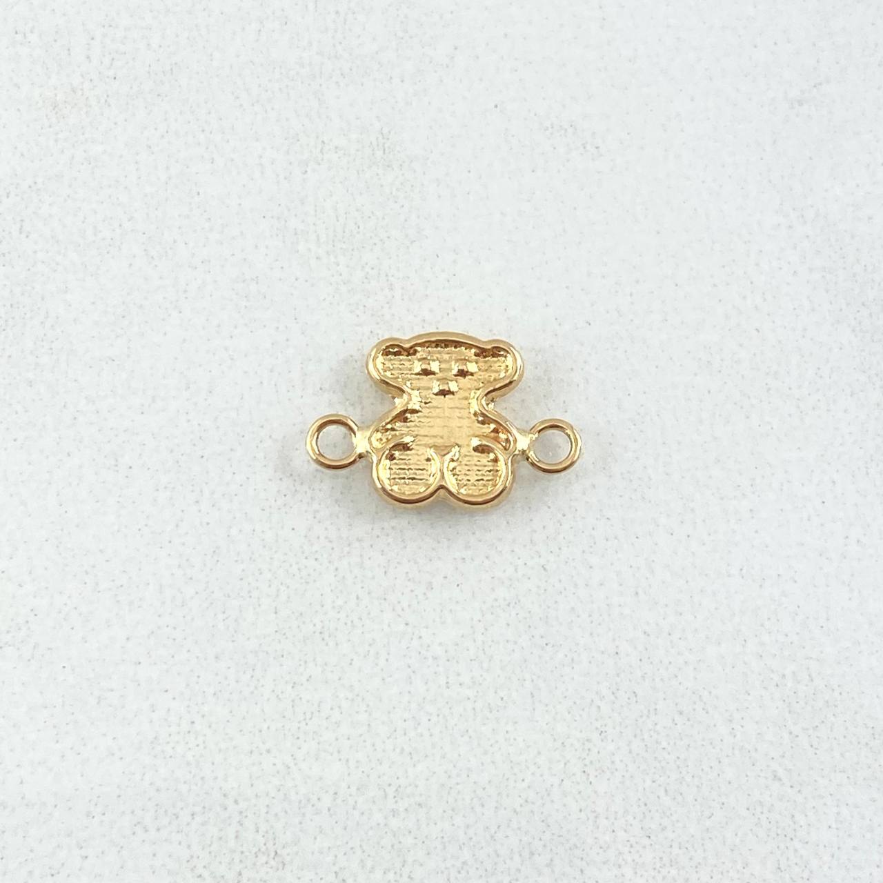 Herraje Oso TS 0.4gr / 1.3cm / Texturizado Oro Amarillo 18K