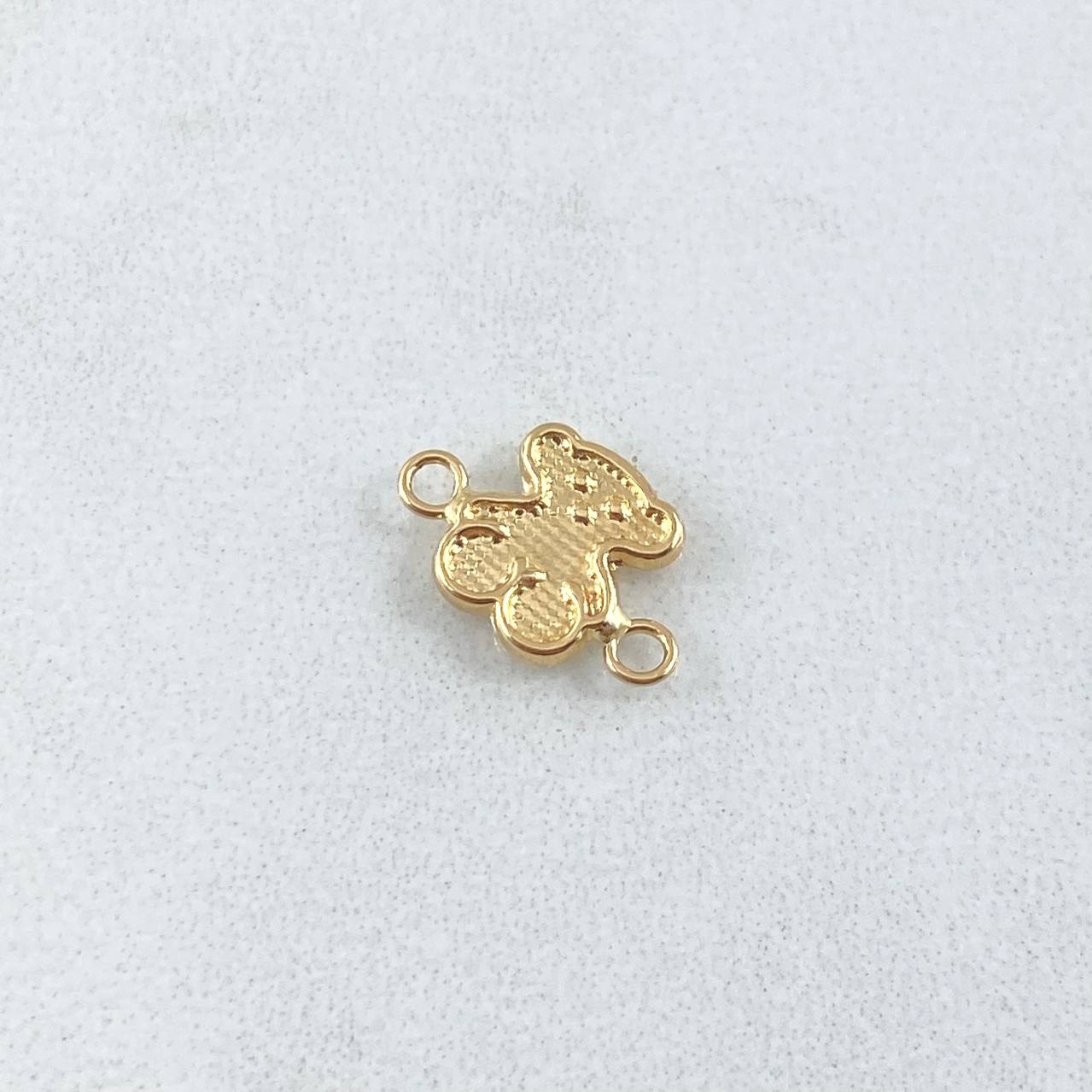 Herraje Oso TS 0.4gr / 1.3cm / Texturizado Oro Amarillo 18K