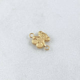 Herraje Oso TS 0.4gr / 1.3cm / Texturizado Oro Amarillo 18K