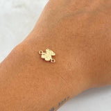 Herraje Oso TS 0.4gr / 1.3cm / Texturizado Oro Amarillo 18K
