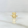 Herraje Oso TS 0.4gr / 1.3cm / Texturizado Oro Amarillo 18K