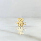 Herraje Oso TS 0.4gr / 1.3cm / Texturizado Oro Amarillo 18K