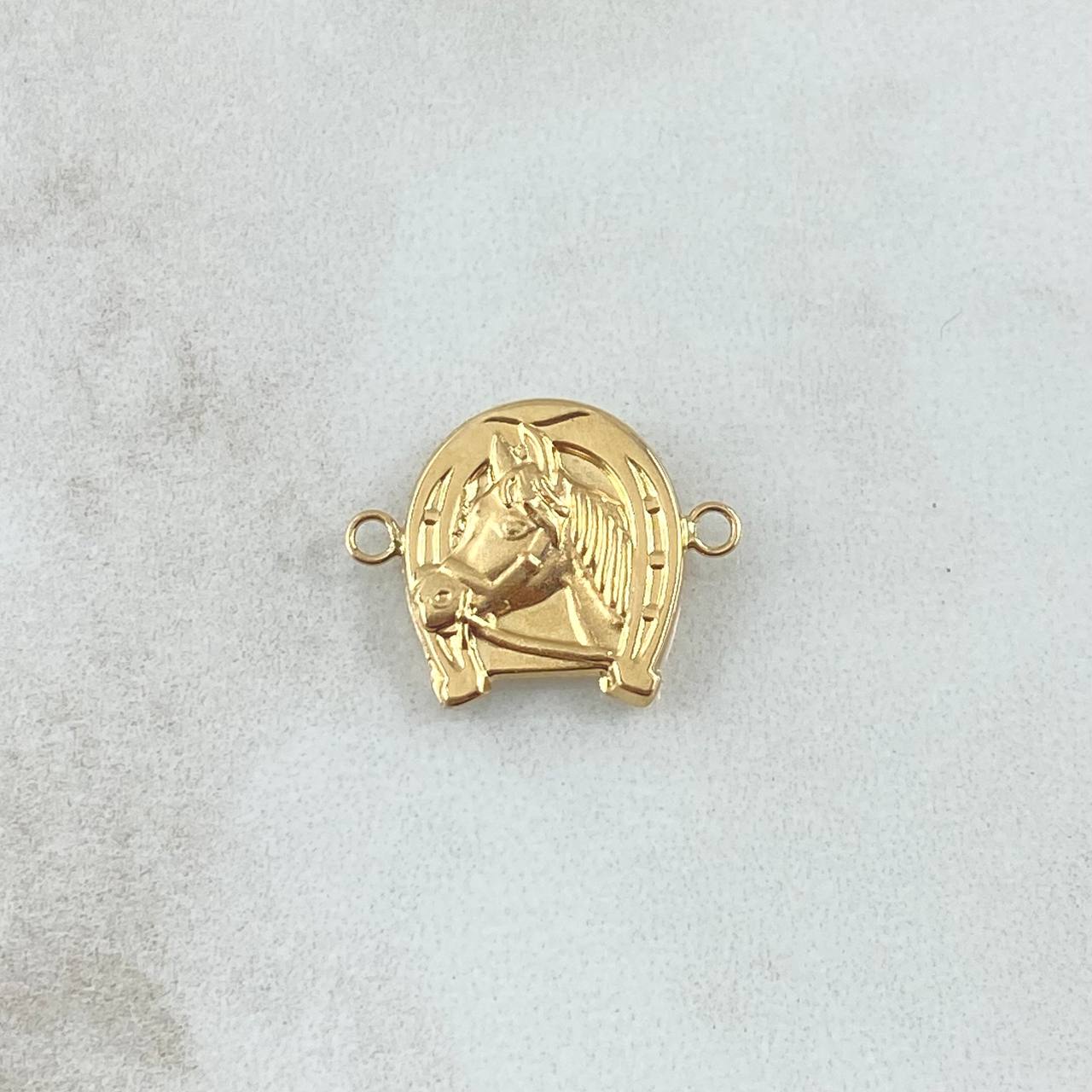 Herraje Herradura Caballo 1.1gr / 2cm / Troquelado Oro Amarillo 18K *