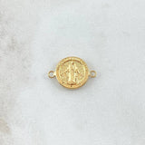 Herraje Virgen Milagrosa 0.85gr / 1.7cm / Circulo Texturizado Oro Amarillo 18K