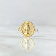 Herraje Virgen Milagrosa 0.85gr / 1.2cm-1.8cm / Circulo Texturizado Oro Amarillo 18K ©