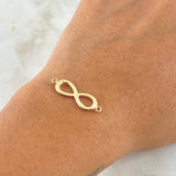 Herraje Infinito 0.75gr / 2.5cm / Liso Oro Amarillo 18K *