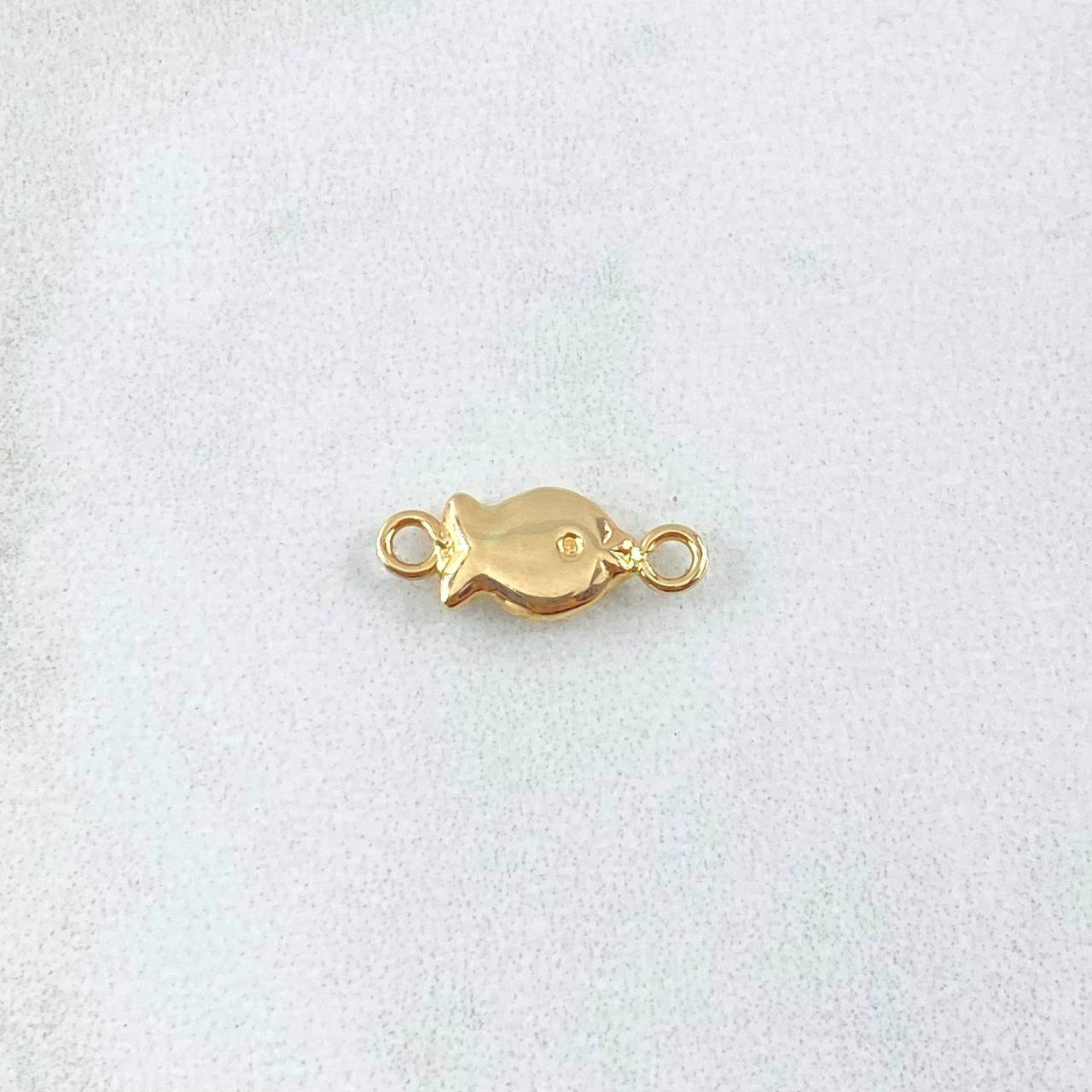 Herraje Pez Plano 0.3gr / 1.5cm / Liso Oro Amarillo 18K ©