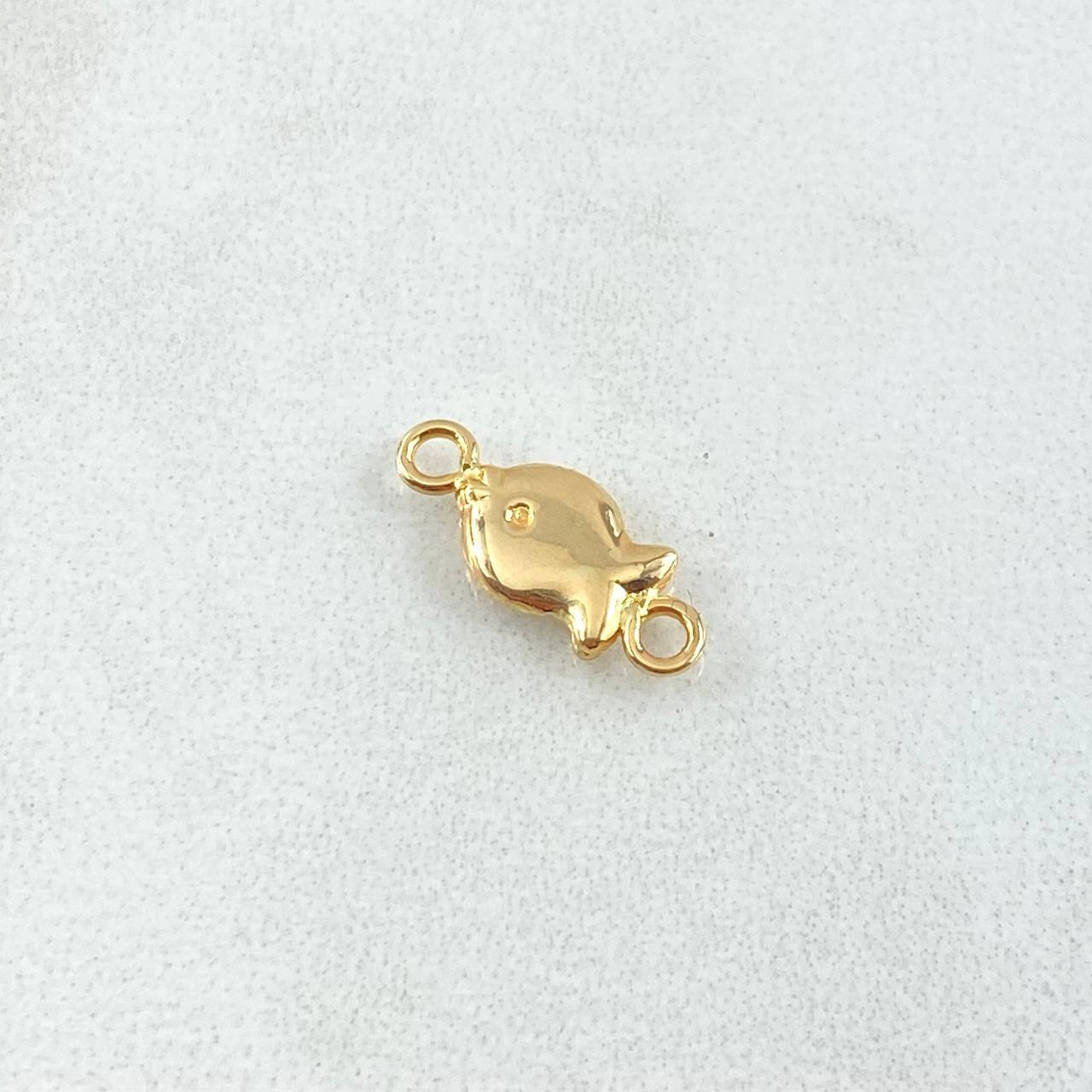 Herraje Pez Plano 0.3gr / 1.5cm / Liso Oro Amarillo 18K ©