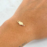 Herraje Pez Plano 0.3gr / 1.5cm / Liso Oro Amarillo 18K ©