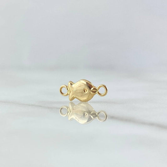 Herraje Pez Plano 0.3gr / 1.5cm / Liso Oro Amarillo 18K ©