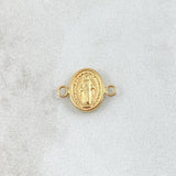 Herraje Virgen Milagrosa 0.45gr / 1.3cm / Ovalo Oro Amarillo 18K *
