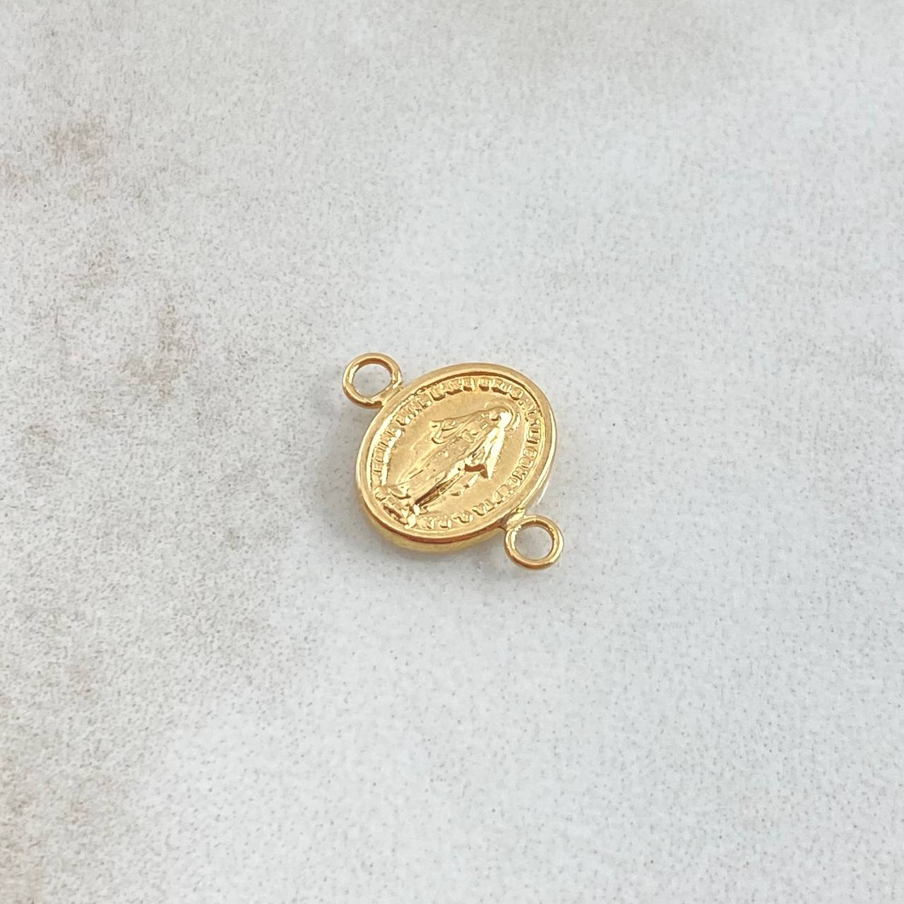 Herraje Virgen Milagrosa 0.45gr / 1.3cm / Ovalo Oro Amarillo 18K *