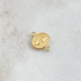 Herraje Virgen Milagrosa 0.45gr / 1.3cm / Ovalo Oro Amarillo 18K *