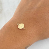 Herraje Virgen Milagrosa 0.45gr / 1.3cm / Ovalo Oro Amarillo 18K *