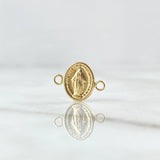 Herraje Virgen Milagrosa 0.45gr / 1.3cm / Ovalo Oro Amarillo 18K *