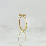 Anillo Silueta Corazón 1.65gr / T6 1/2 / Circones Blancos Oro Amarillo 18K *