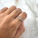 Anillo Tiara 2.95gr / T7 1/2 / Circones Colores Oro Amarillo 18K