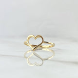 Anillo Silueta Corazón 1.6gr / T7 / Liso Oro Amarillo 18K