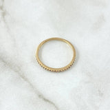 Anillo Churumbela 1.25gr / T7 3/4 / Circones Blancos Oro Amarillo 18K