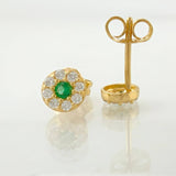Set Circular Topos + Dije 1.4gr / 1cm / 5mm Oro Amarillo 18K ©