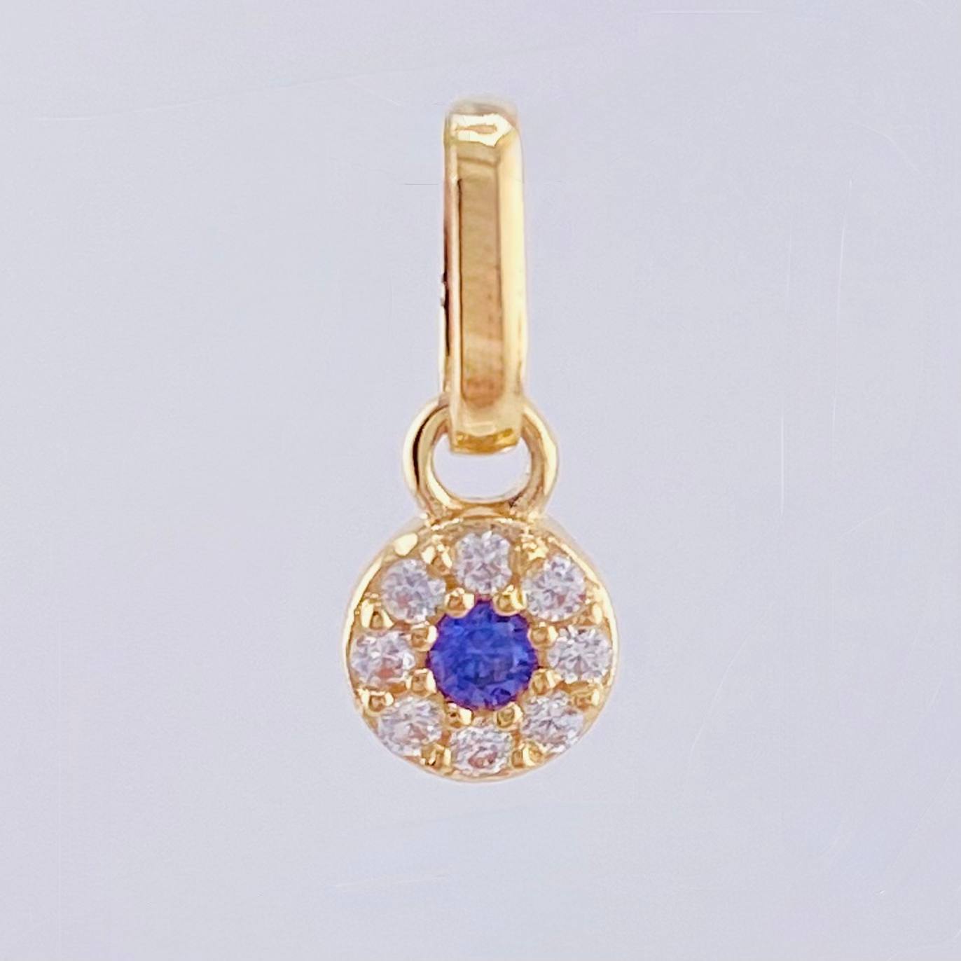 Set Circular Topos + Dije 1.5gr / 1cm / 5mm Oro Amarillo 18K ©