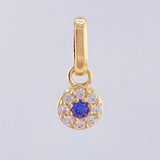 Set Circular Topos + Dije 1.5gr / 1cm / 5mm Oro Amarillo 18K ©