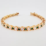Pulso Tenis 19.7gr / 17.5cm / 4.5mm Oro Amarillo 18K