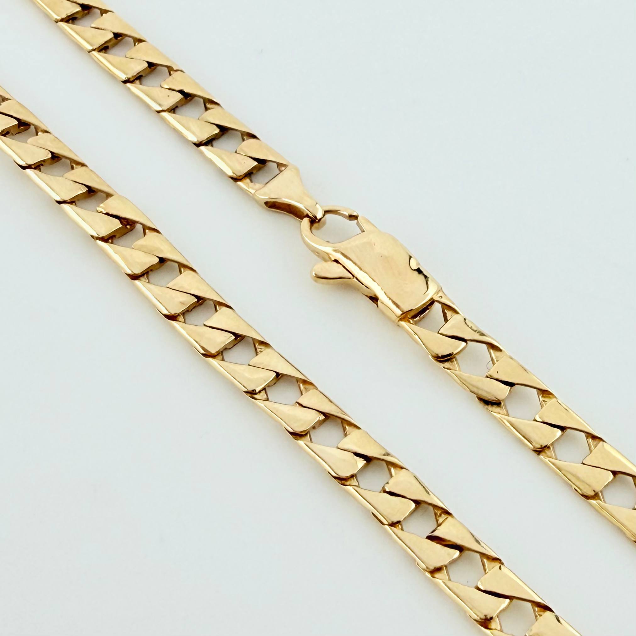 Cadena Panzer 30.85gr / 75cm / 5mm Oro Amarillo +1 18K ©