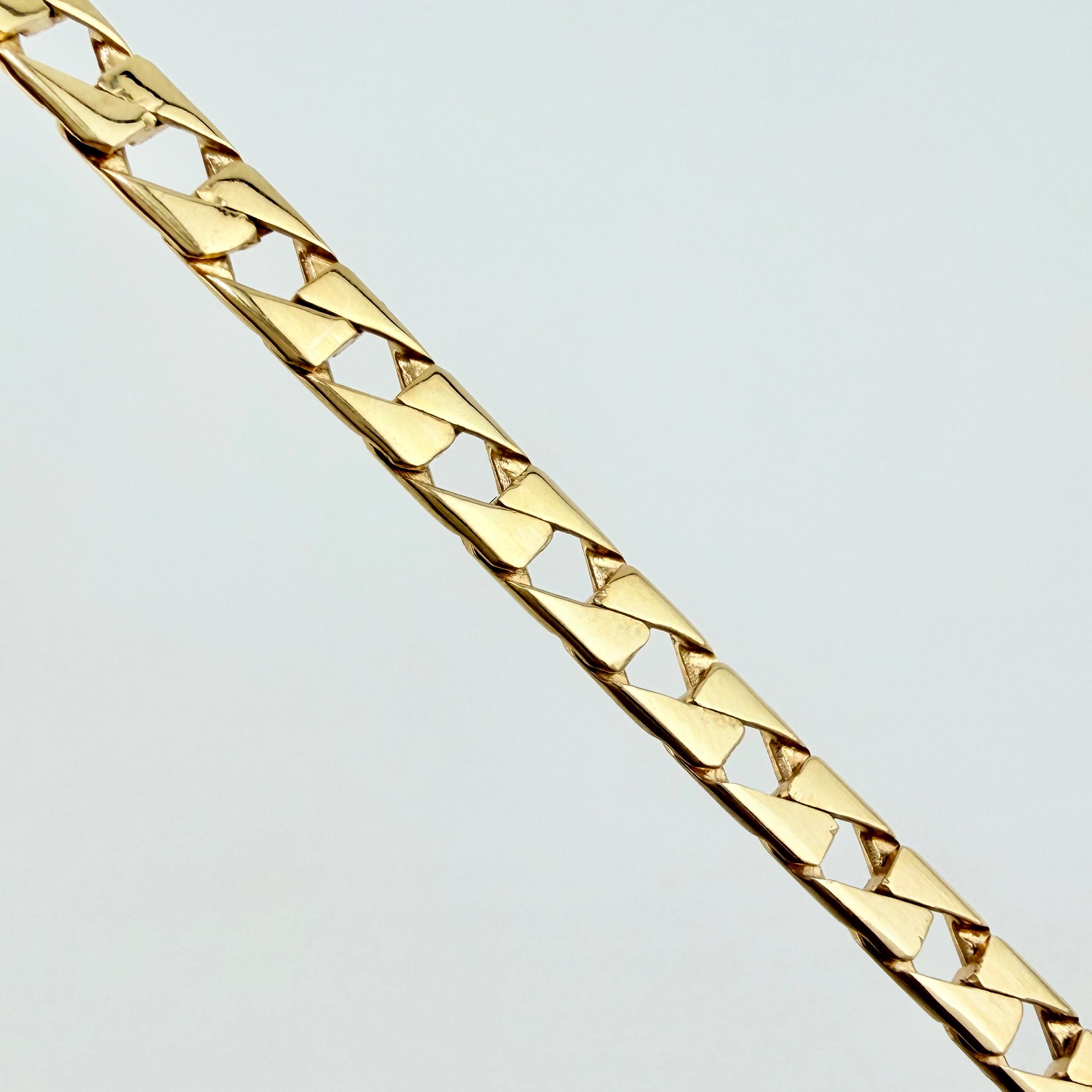 Cadena Panzer 30.85gr / 75cm / 5mm Oro Amarillo +1 18K ©